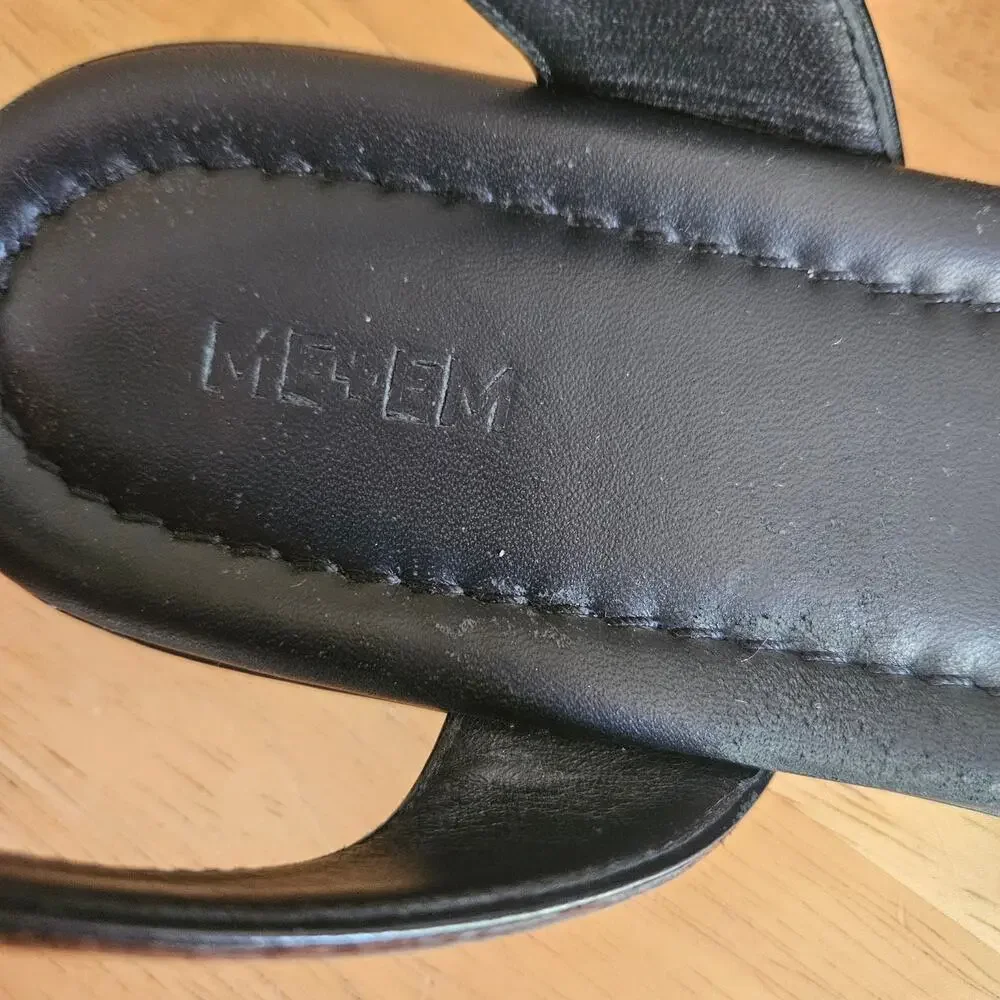 Me + Em Italian Leather Interwoven Strappy Sandals sz 41